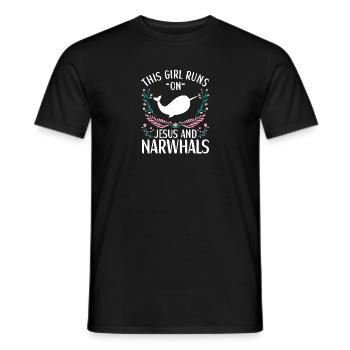 Narwal Outfit Meerestier Zahnwale - Männer T-Shirt - Schwarz - Vorne - AI Model Male 178 light (178cm)