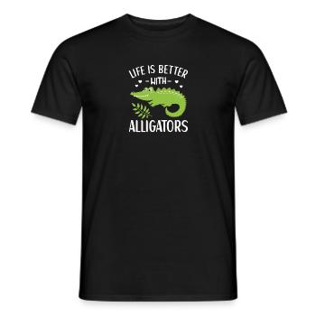 Alligator Lover Crocodile Kids Cadeau - T-shirt homme - noir - Devant - AI Model Male 178 light (178cm)