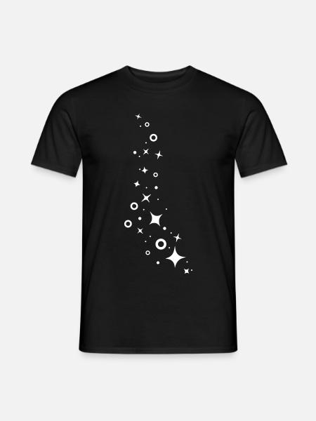 Glitter stars glitter cloud asterisks decor - Men's T-Shirt - black