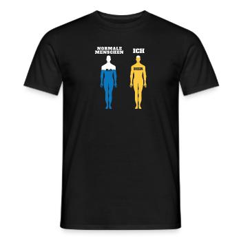 Normale Menschen Ich Bier - Männer T-Shirt - Schwarz - Vorne - AI Model Male 178 light (178cm)