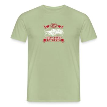 Good old love forever - Männer T-Shirt - Sage - Vorne - AI Model Male 178 light (178cm)