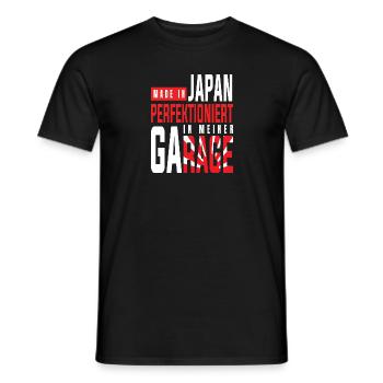 Made in Japan perfektioniert in meiner Garage - Männer T-Shirt - Schwarz - Vorne - AI Model Male 178 light (178cm)