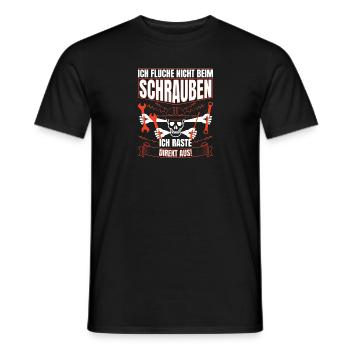 Ich fluche nicht beim schrauben ich raste aus - Männer T-Shirt - Schwarz - Vorne - AI Model Male 178 light (178cm)
