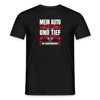 Mein Auto ist Breit und Tief - Männer T-Shirt - Schwarz - Vorne - AI Model Male 178 light (178cm)