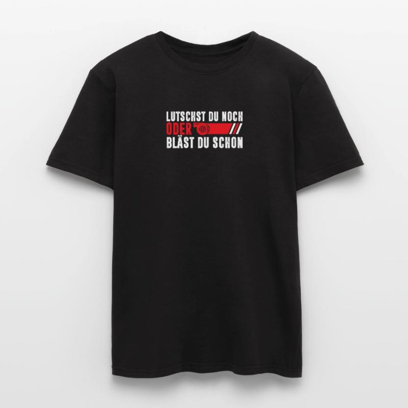 Lutscht du noch oder Bläst du schon Männer T-Shirt