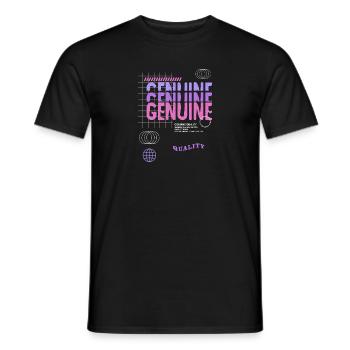 Genuine Streetwear - Männer T-Shirt - Schwarz - Vorne - AI Model Male 178 light (178cm)