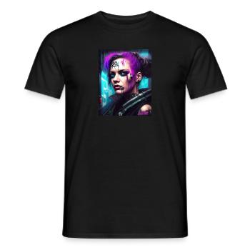 Experience unique graffiti art - Men's T-Shirt - black - Front - AI Model Male 178 light (178cm)