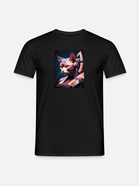 Conception Cyborg Cat - T-shirt homme -