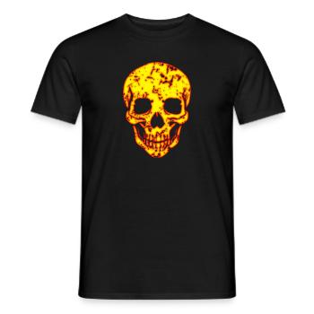 Glowing skull - Men's T-Shirt - black - Front - AI Model Male 178 light (178cm)