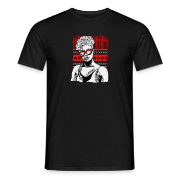 Femme avec tatouage Amapiano - T-shirt homme - noir - Devant - AI Model Male 178 light (178cm)