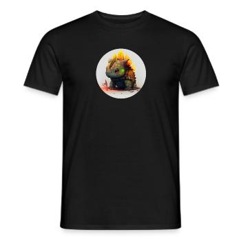 Cute and fantasy turtle animal - Men's T-Shirt - black - Front - AI Model Male 178 light (178cm)