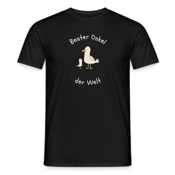 Bester Onkel: Möwenfamilie - Männer T-Shirt - Schwarz - Vorne - AI Model Male 178 light (178cm)