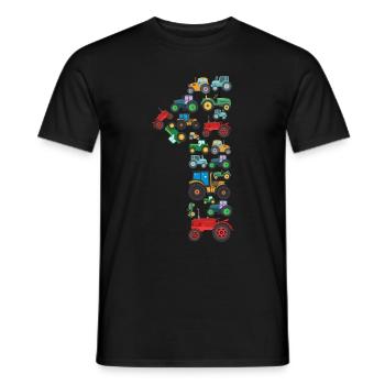 Traktorliebhaber Lustiges Traktorgeschenk - Männer T-Shirt - Schwarz - Vorne - AI Model Male 178 light (178cm)