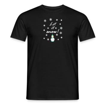 Schneemann im Winter - Männer T-Shirt - Schwarz - Vorne - AI Model Male 178 light (178cm)