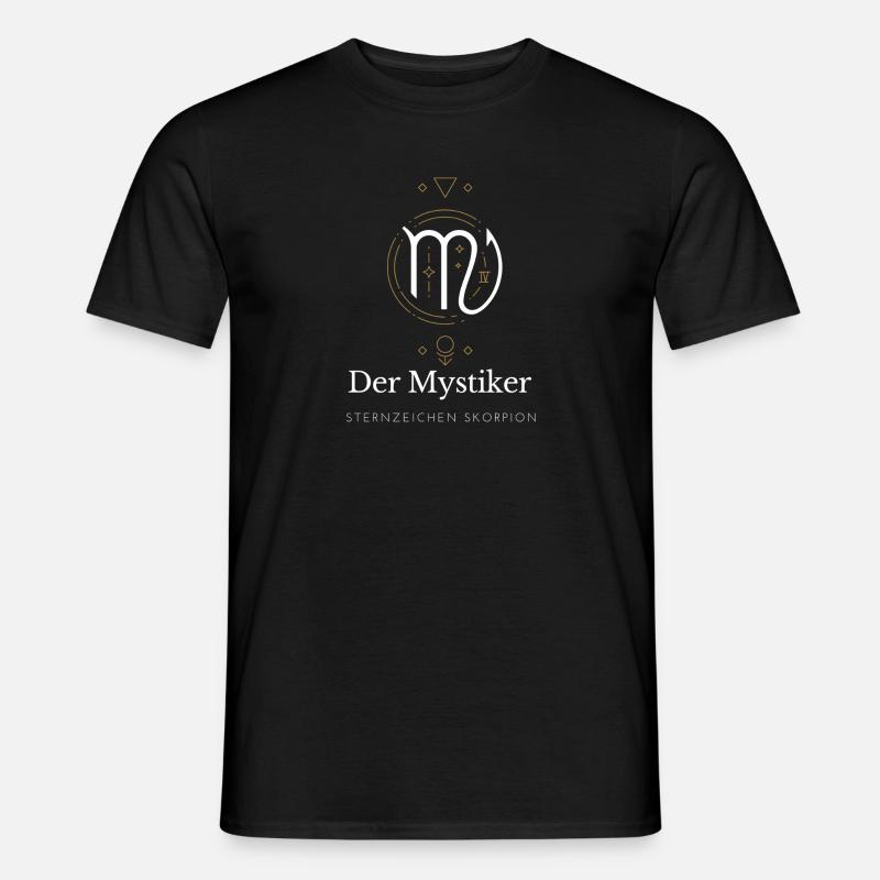 Der Mystiker - Sternzeichen Skorpion - Männer T-Shirt - Schwarz