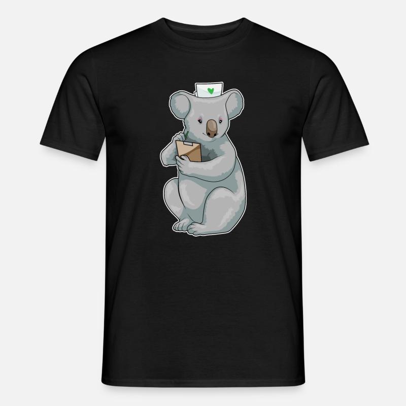 Bloc-notes Koala Nurse - T-shirt homme - noir