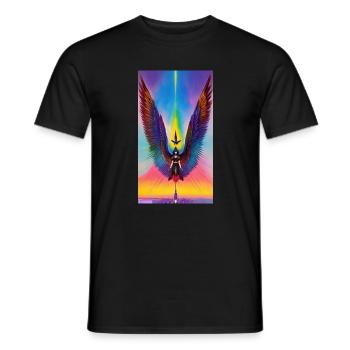 Wings of Liberation - Men's T-Shirt - black - Front - AI Model Male 178 light (178cm)