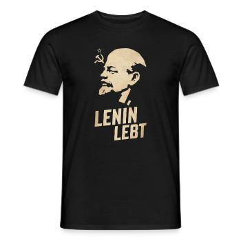Lenin Lebt - Männer T-Shirt - Schwarz - Vorne - AI Model Male 178 light (178cm)