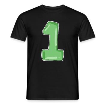 Numéro 1 - T-shirt homme - noir - Devant - AI Model Male 178 light (178cm)
