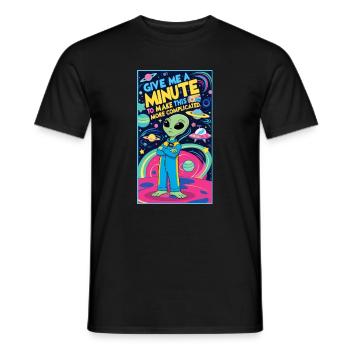 Donnez-moi une minute pour compliquer les choses - T-shirt homme - noir - Devant - AI Model Male 178 light (178cm)