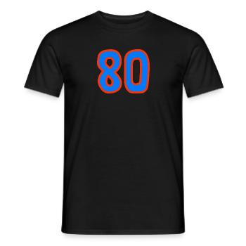 80. 80 YEARS. 80th ANNIVERSARY. 80 YEARS ANNIVERSARY. - Men's T-Shirt - black - Front - AI Model Male 178 light (178cm)
