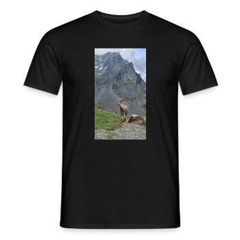 Alpine ibex - Men's T-Shirt - black - Front - AI Model Male 178 light (178cm)