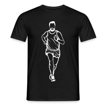 Läufer Junge - Männer T-Shirt - Schwarz - Vorne - AI Model Male 178 light (178cm)