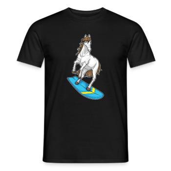 Surf Surf Surf Été - T-shirt homme - noir - Devant - AI Model Male 178 light (178cm)