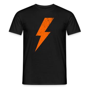Glowing lightning design - Men's T-Shirt - black - Front - AI Model Male 178 light (178cm)