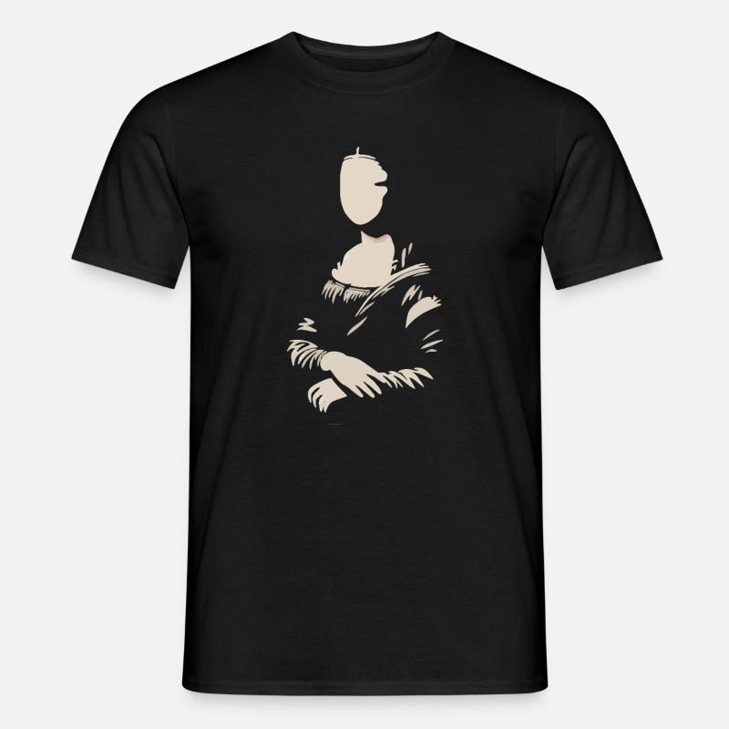 Mona Lisa (La Joconde) blank - Männer T-Shirt - Schwarz