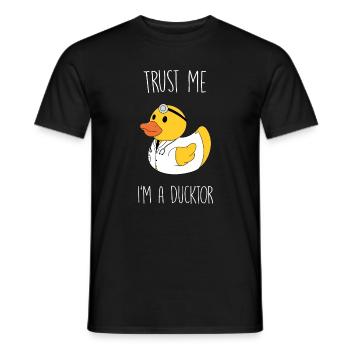 Trust me I'm a Ducktor - Men's T-Shirt - black - Front - AI Model Male 178 light (178cm)