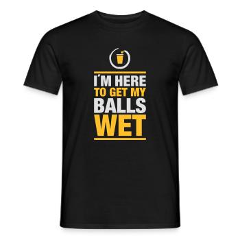 Bier Pong Bälle - Männer T-Shirt - Schwarz - Vorne - AI Model Male 178 light (178cm)