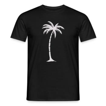 Tropical Palm Tree Silhouette - Men's T-Shirt - black - Front - AI Model Male 178 light (178cm)