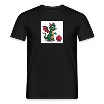 Grüner Drachenball Freund - Männer T-Shirt - Schwarz - Vorne - AI Model Male 178 light (178cm)