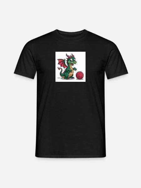 Grüner Drachenball Freund - Men's T-Shirt - black