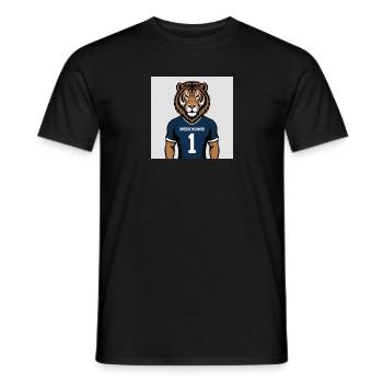 Imprimé du maillot mascotte du Tigre - T-shirt homme - noir - Devant - AI Model Male 178 light (178cm)