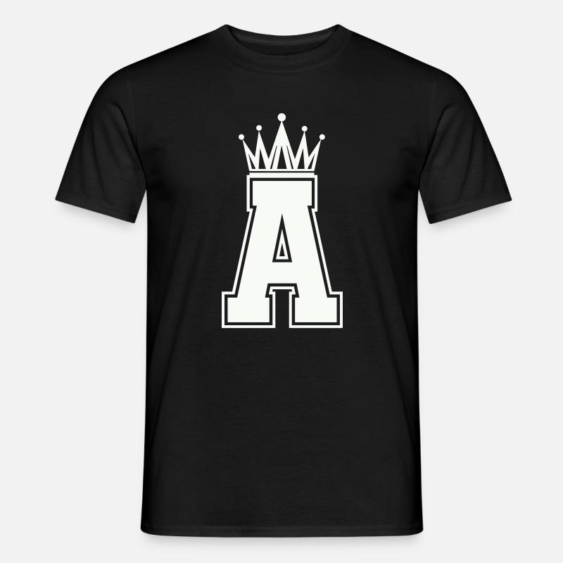 Königliches A-Initial-Logo - Männer T-Shirt - Schwarz