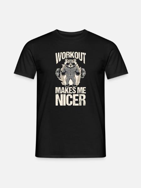 Trash Panda GYM Workout Raccoon - Men's T-Shirt - black