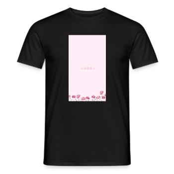 Bouquet de fleurs aquarelles roses - T-shirt homme - noir - Devant - AI Model Male 178 light (178cm)
