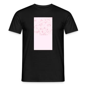 Bouquet de fleurs aquarelles roses - T-shirt homme - noir - Devant - AI Model Male 178 light (178cm)