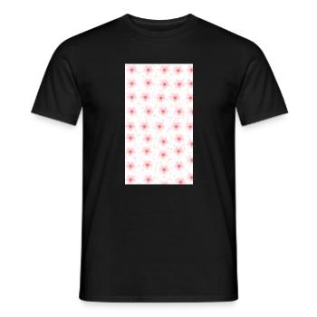 Pink Watercolor Blossom Bouquet - Männer T-Shirt - Schwarz - Vorne - AI Model Male 178 light (178cm)