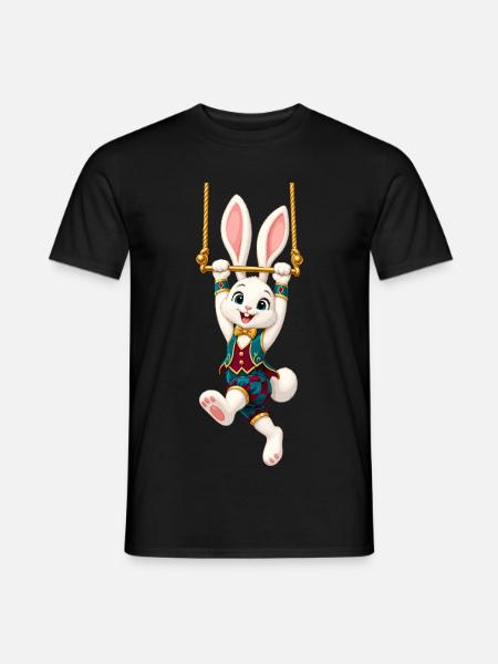 Zirkushase Seilakrobat - Männer T-Shirt - Schwarz