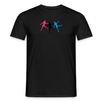 3 tänzerinen ballett silhouette frau - Männer T-Shirt - Schwarz - Vorne - AI Model Male 178 light (178cm)