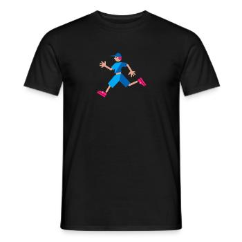 Musik Läufer - Männer T-Shirt - Schwarz - Vorne - AI Model Male 178 light (178cm)