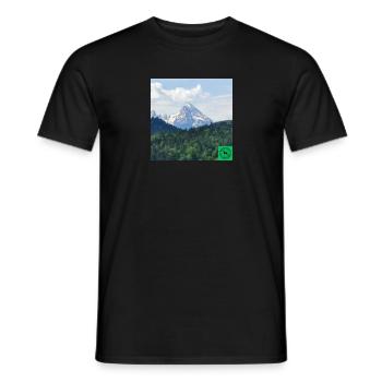 Watzmann - Men's T-Shirt - black - Front - AI Model Male 178 light (178cm)