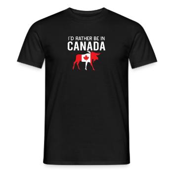Kanada Canadian Ahornblatt Vintage Hockey Sprüche - Männer T-Shirt - Schwarz - Vorne - AI Model Male 178 light (178cm)