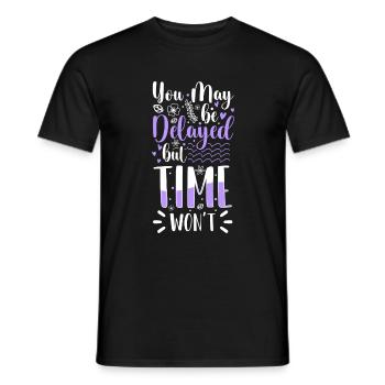 Formulaire de symbole temporel Société - T-shirt homme - noir - Devant - AI Model Male 178 light (178cm)
