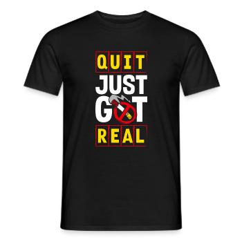 Interdiction de fumer non-fumeur Glimmstengel - T-shirt homme - noir - Devant - AI Model Male 178 light (178cm)