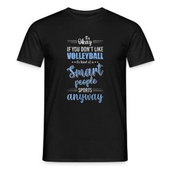 Volleyballer Ball Strand - Männer T-Shirt - Schwarz - Vorne - AI Model Male 178 light (178cm)