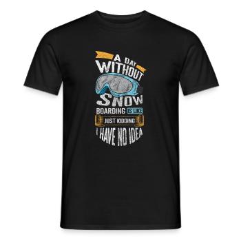 Snow Snow Jump Freestyle - T-shirt homme - noir - Devant - AI Model Male 178 light (178cm)